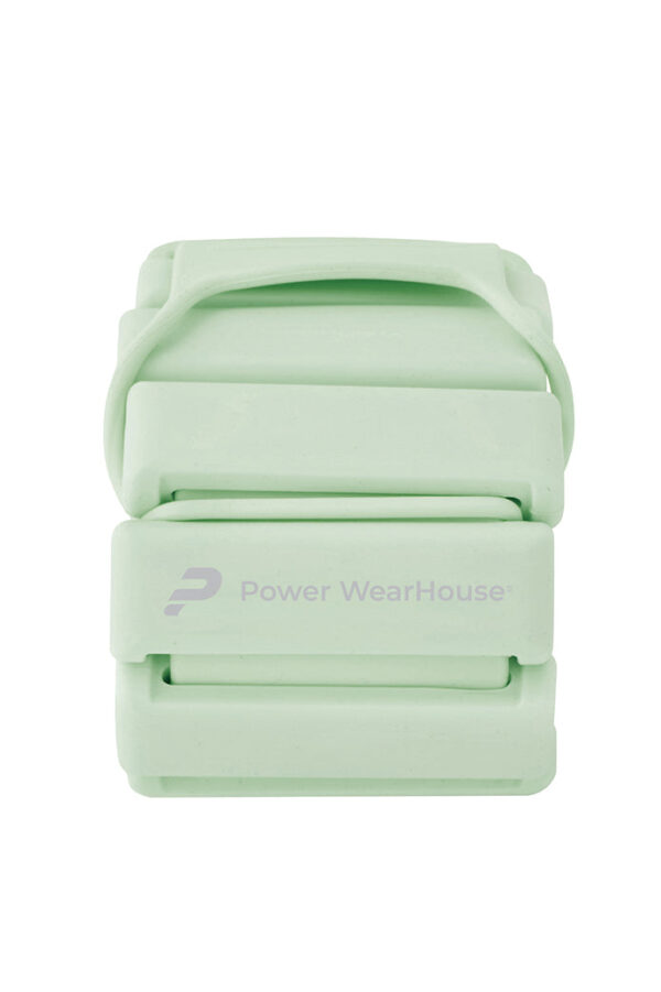 Product shot of light green adjustable wrist and ankle weights from Power WearHouse