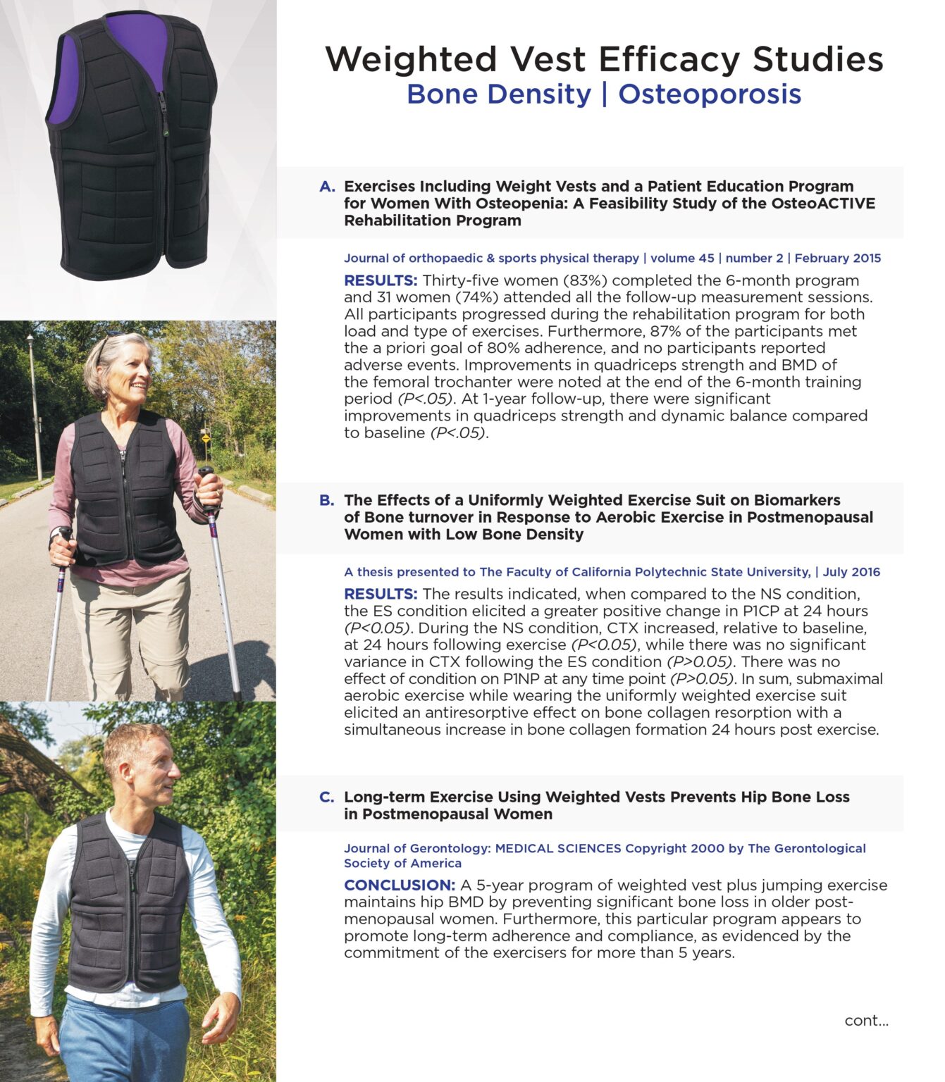 Weighted Vests & Preventing Osteoporosis Power WearHouse